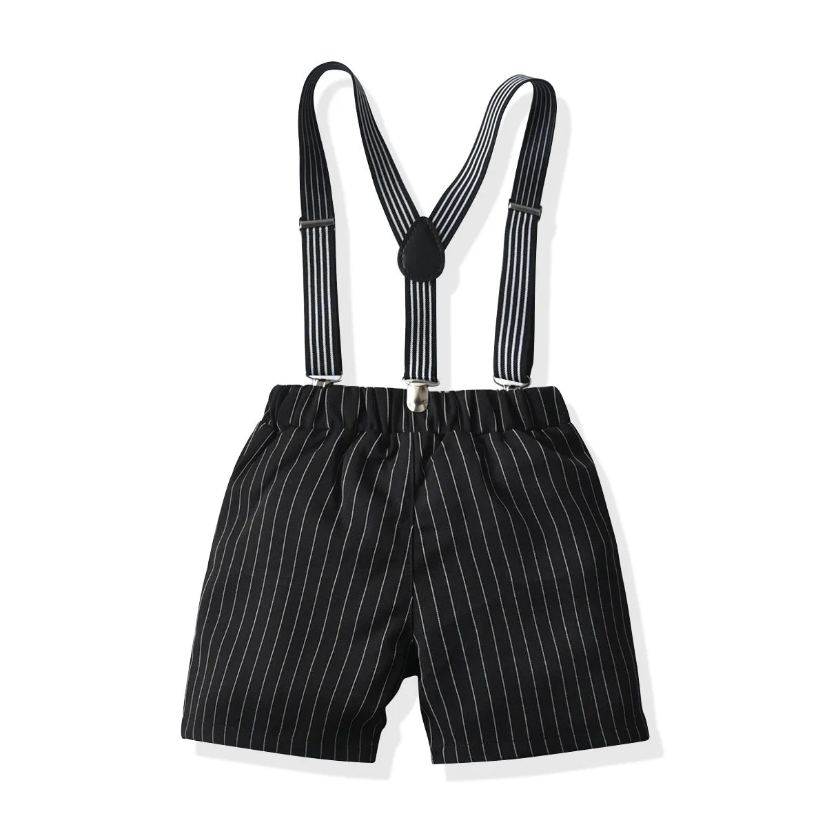 2 Pieces Set Baby Kid Boys Animals Bow Print Shirts And Striped Shorts Wholesale 211109593