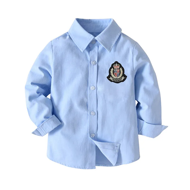 2 Pieces Set Baby Kid Boys Birthday Party Bow Embroidered Shirts And Solid Color Jumpsuits Wholesale 21110929