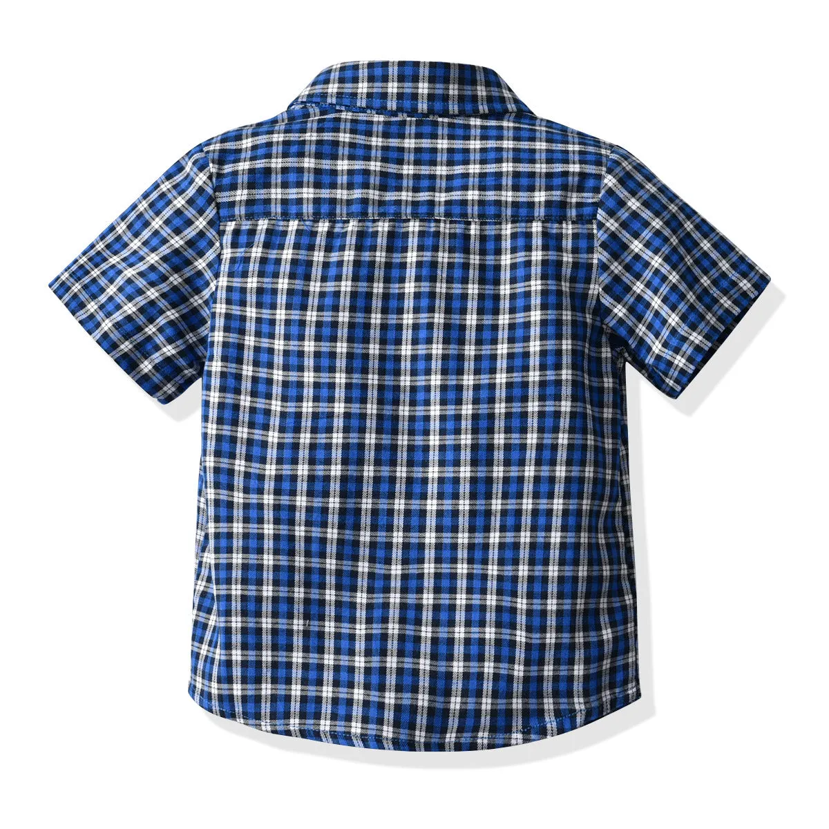 2 Pieces Set Baby Kid Boys Birthday Party Checked Bow Shirts And Solid Color Rompers Wholesale 220531608