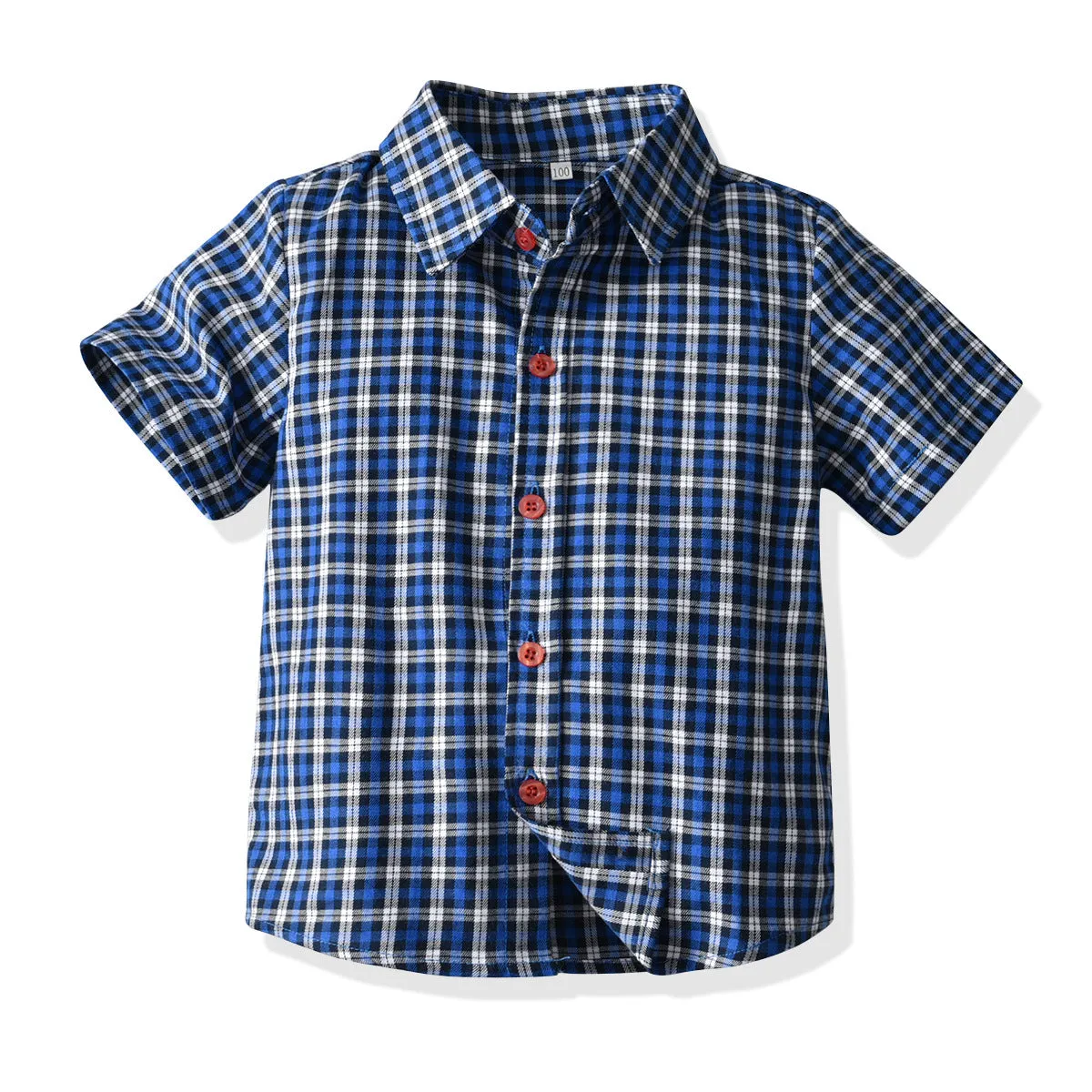 2 Pieces Set Baby Kid Boys Birthday Party Checked Bow Shirts And Solid Color Rompers Wholesale 220531608