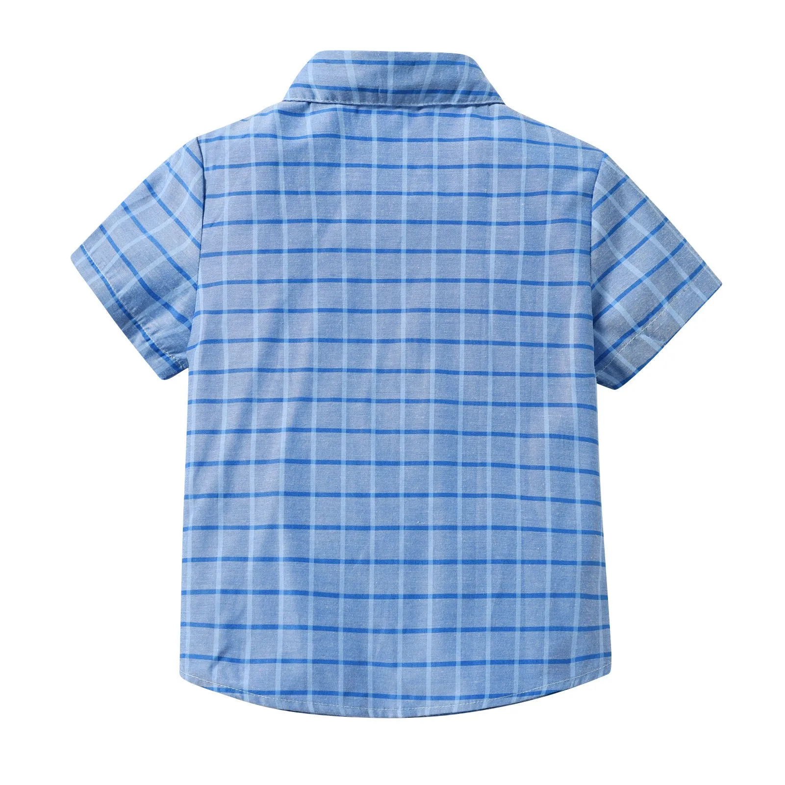 2 Pieces Set Baby Kid Boys Birthday Party Checked Bow Shirts And Solid Color Rompers Wholesale 230105794