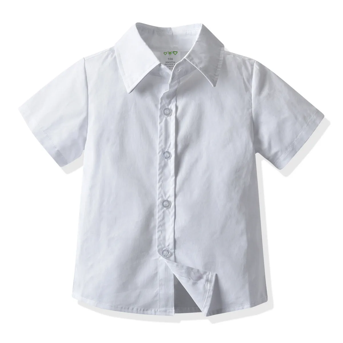 2 Pieces Set Baby Kid Boys Birthday Party Solid Color Bow Shirts And Striped Rompers Wholesale 21110985