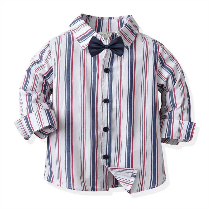 2 Pieces Set Baby Kid Boys Birthday Party Striped Bow And Solid Color Jumpsuits Wholesale 211109475