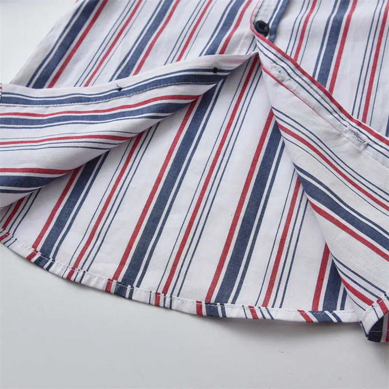 2 Pieces Set Baby Kid Boys Birthday Party Striped Bow And Solid Color Jumpsuits Wholesale 211109475