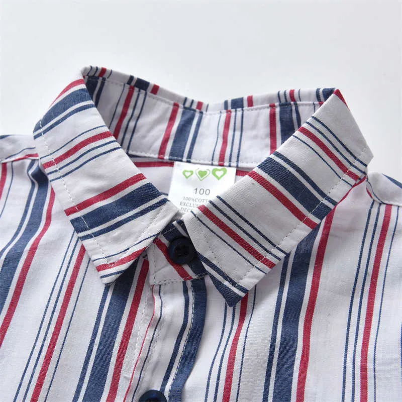 2 Pieces Set Baby Kid Boys Birthday Party Striped Bow And Solid Color Jumpsuits Wholesale 211109475