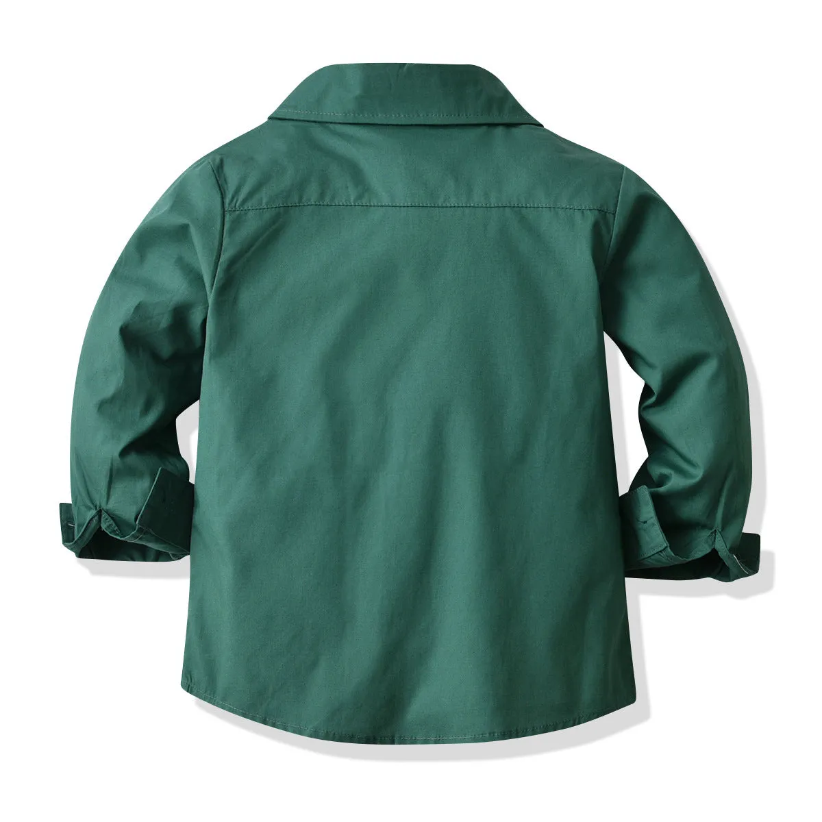 2 Pieces Set Baby Kid Boys Bow Shirts And Solid Color Jumpsuits Wholesale 211109318
