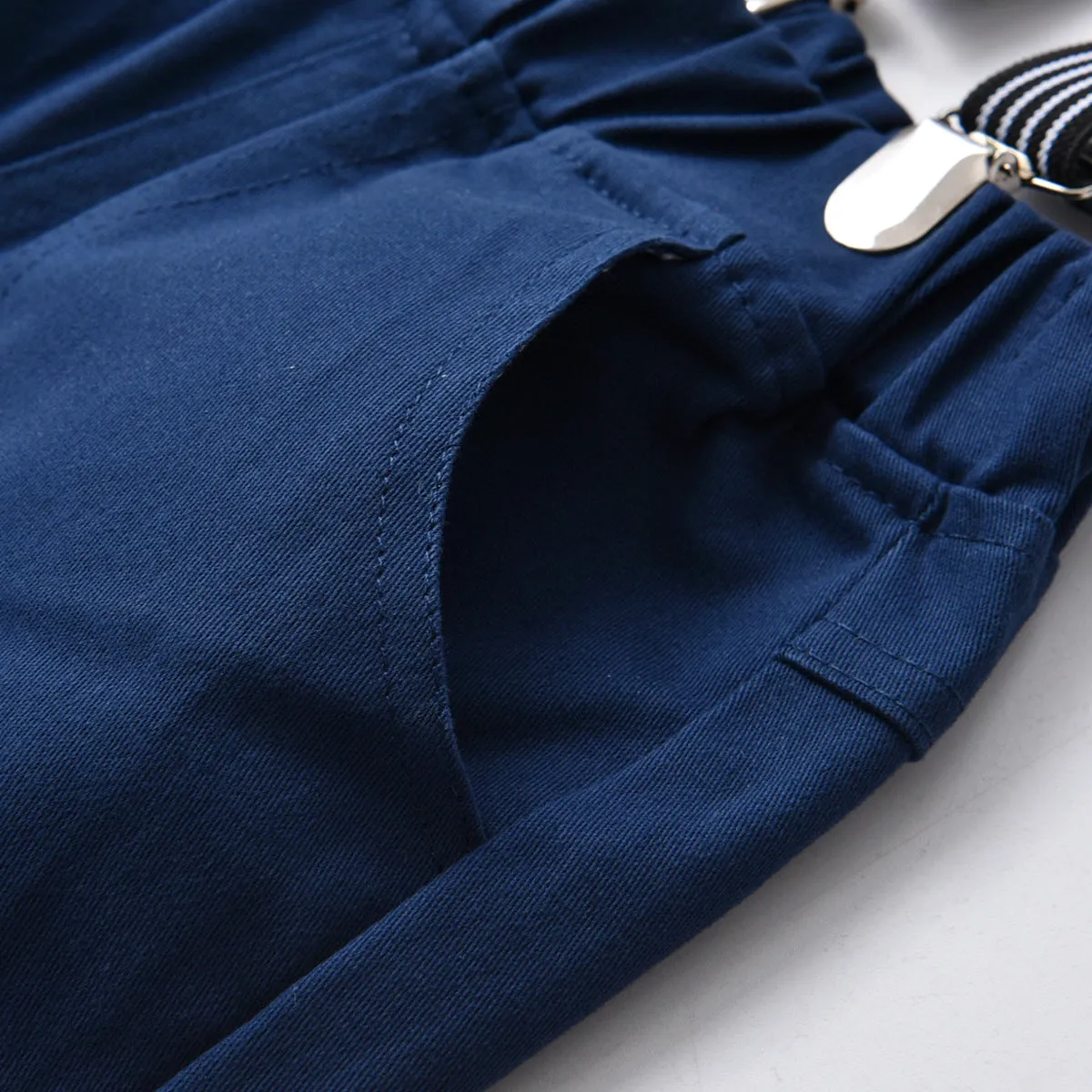 2 Pieces Set Baby Kid Boys Bow Shirts And Solid Color Jumpsuits Wholesale 211109318
