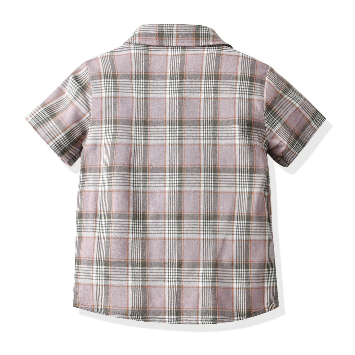 2 Pieces Set Baby Kid Boys Dressy Checked Bow Shirts And Solid Color Rompers Wholesale 220531190