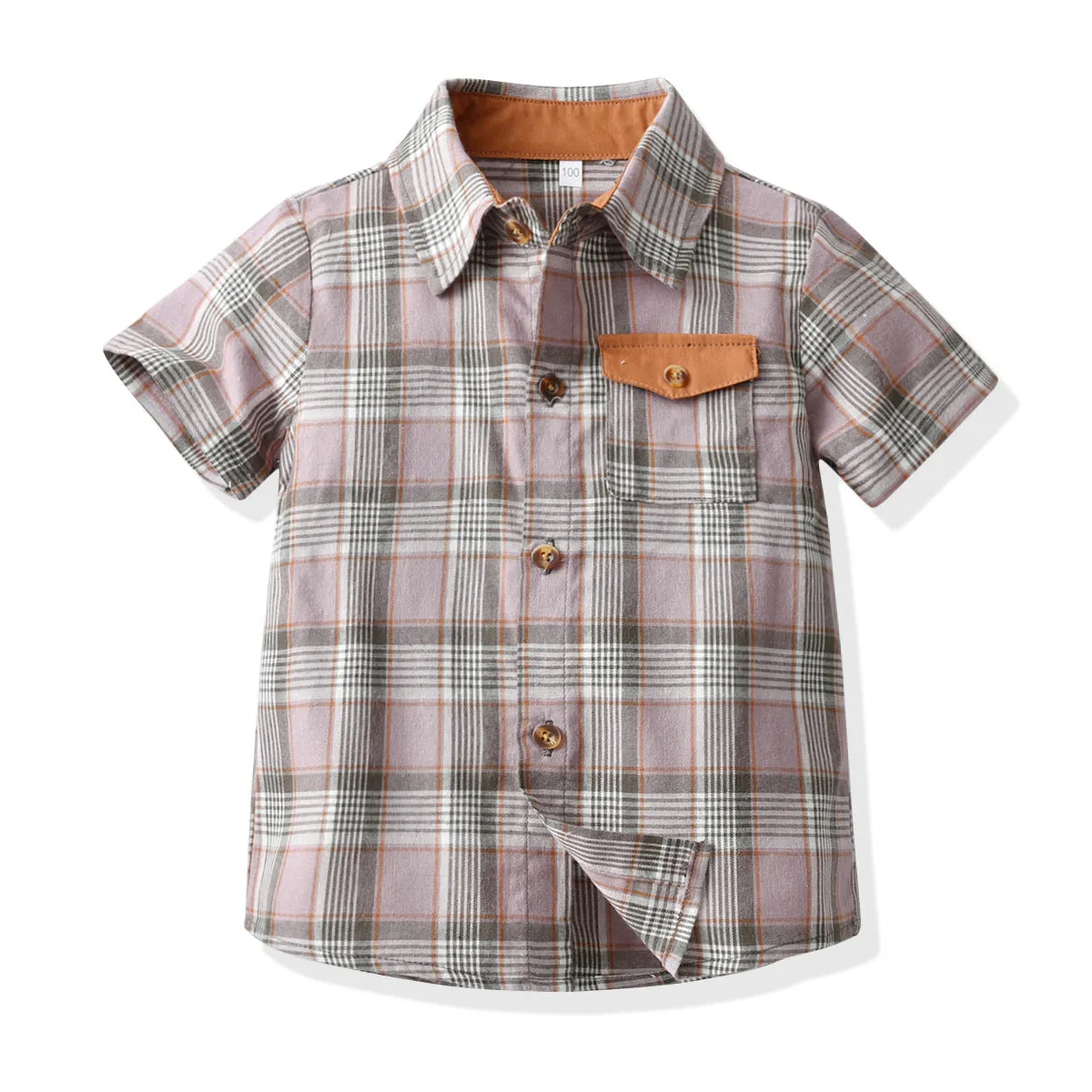 2 Pieces Set Baby Kid Boys Dressy Checked Bow Shirts And Solid Color Rompers Wholesale 220531190
