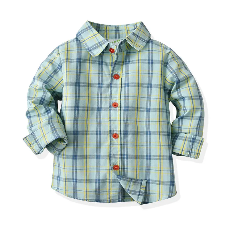 2 Pieces Set Baby Kid Boys Dressy Checked Bow Shirts And Suits Trousers Wholesale 211109333