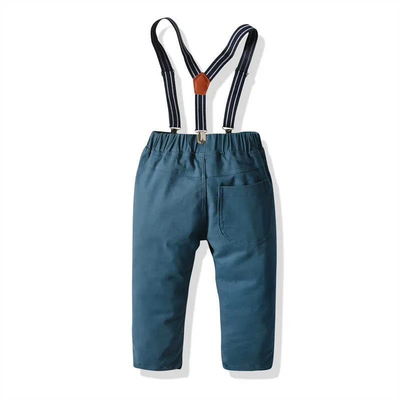 2 Pieces Set Baby Kid Boys Dressy Checked Bow Shirts And Suits Trousers Wholesale 211109432