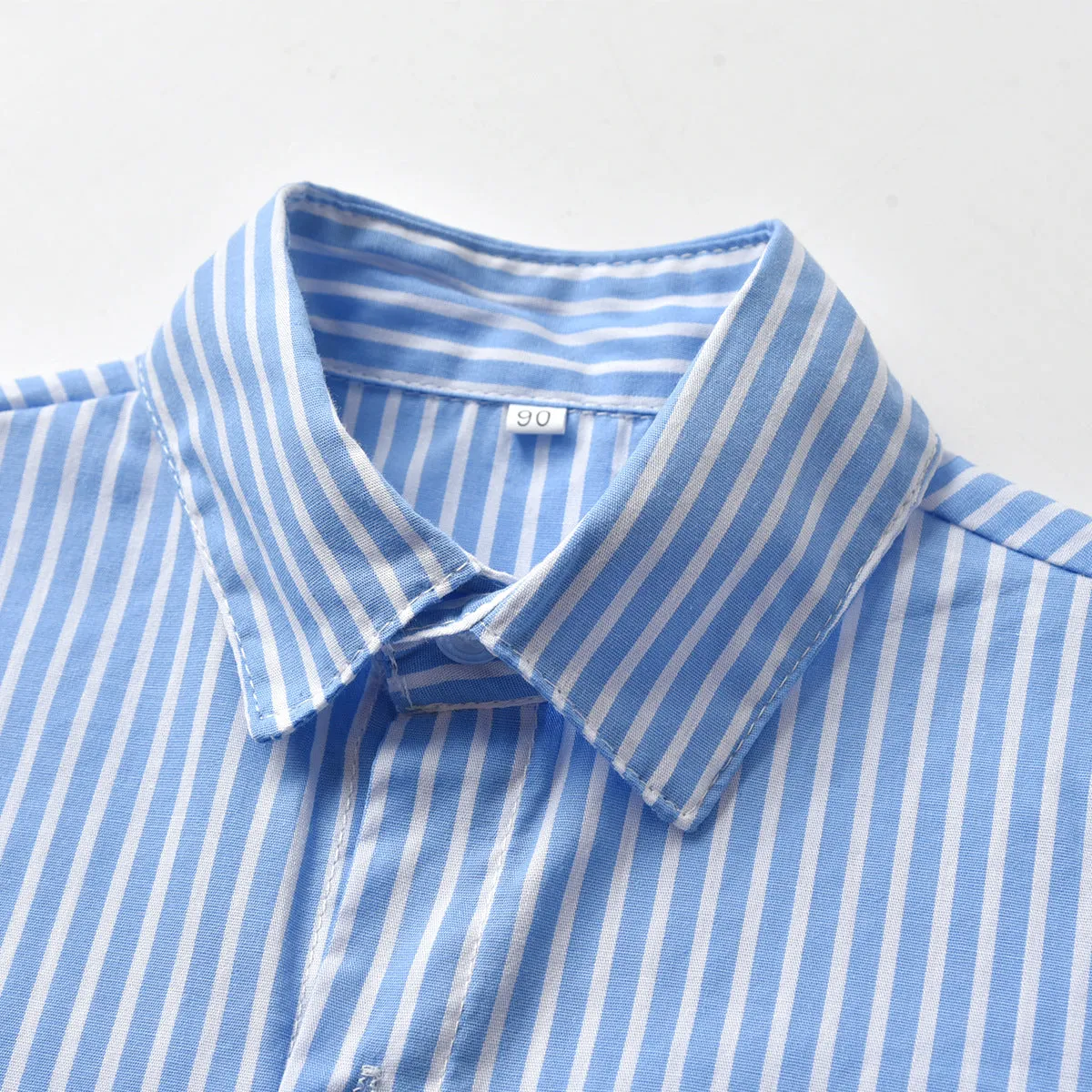 2 Pieces Set Baby Kid Boys Dressy Striped Bow Shirts And Solid Color Shorts Suits Wholesale 220531123