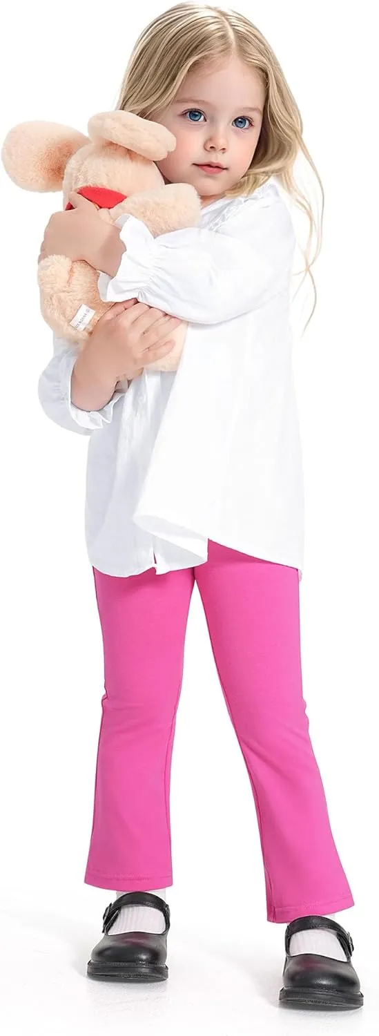 3 Pack Baby Girls Flare Leggings Toddler Bell Bottoms Pants Infant Girl Soft Cotton Clothes Size 18M-5T