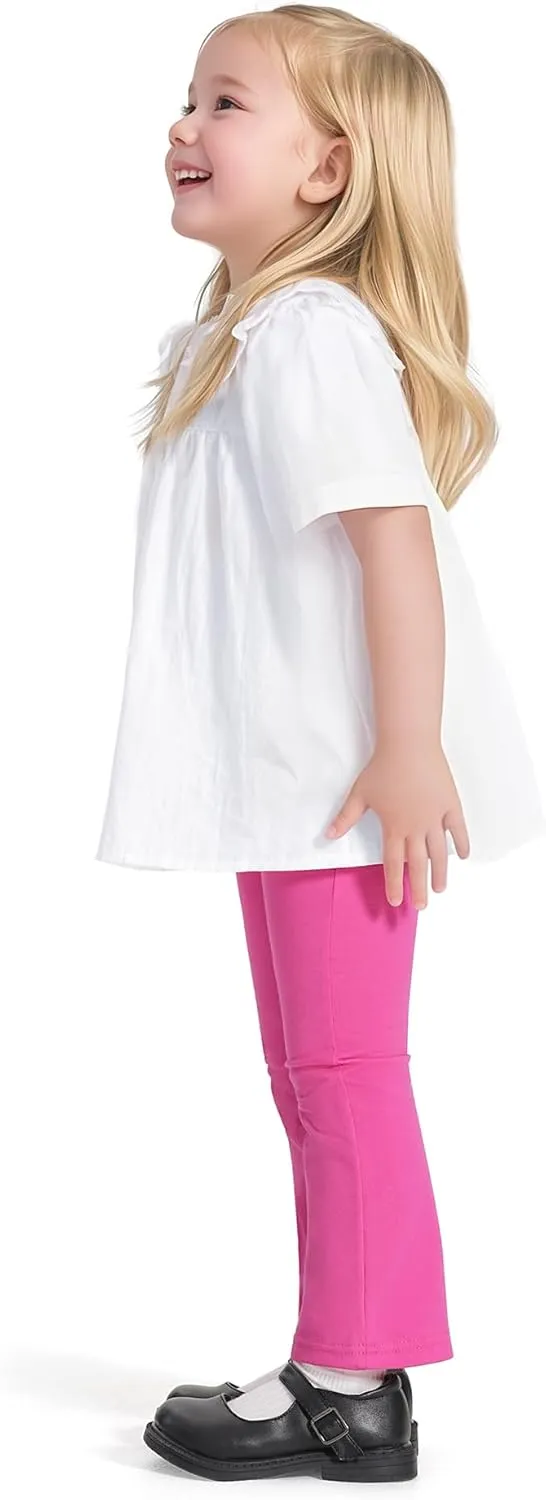 3 Pack Baby Girls Flare Leggings Toddler Bell Bottoms Pants Infant Girl Soft Cotton Clothes Size 18M-5T