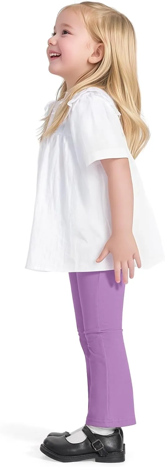3 Pack Baby Girls Flare Leggings Toddler Bell Bottoms Pants Infant Girl Soft Cotton Clothes Size 18M-5T