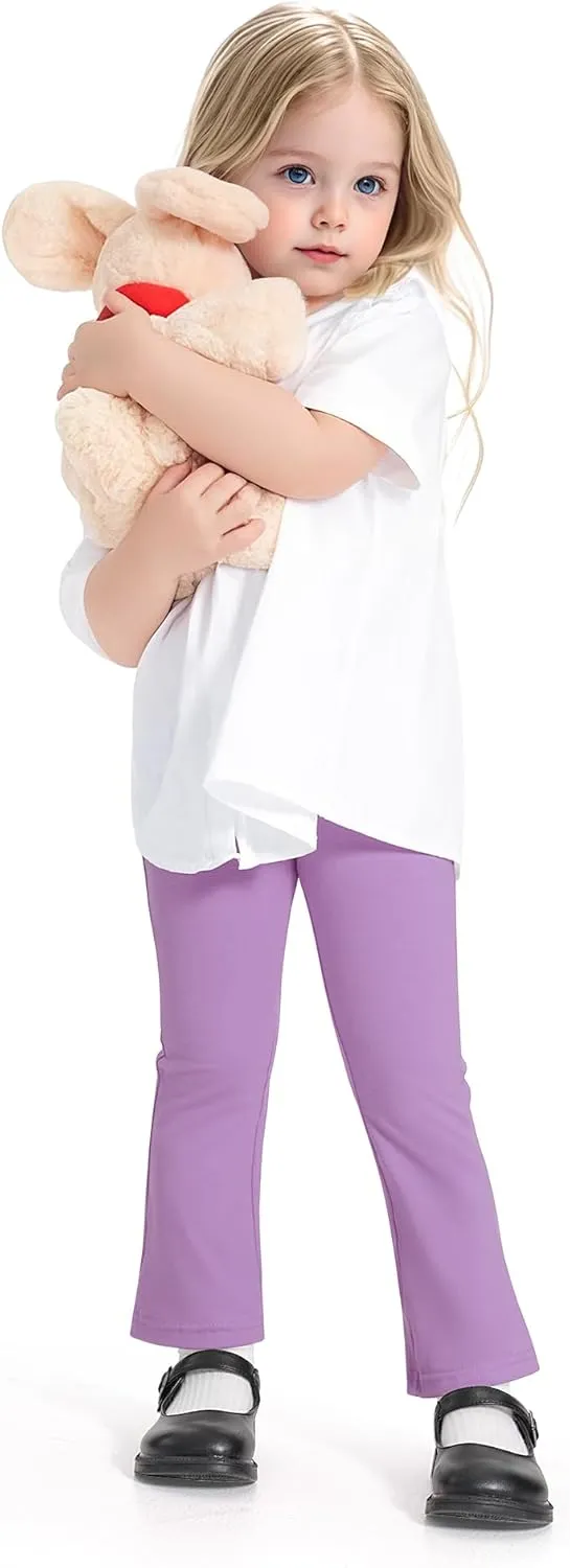 3 Pack Baby Girls Flare Leggings Toddler Bell Bottoms Pants Infant Girl Soft Cotton Clothes Size 18M-5T
