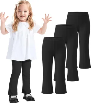3 Pack Baby Girls Flare Leggings Toddler Bell Bottoms Pants Infant Girl Soft Cotton Clothes Size 18M-5T
