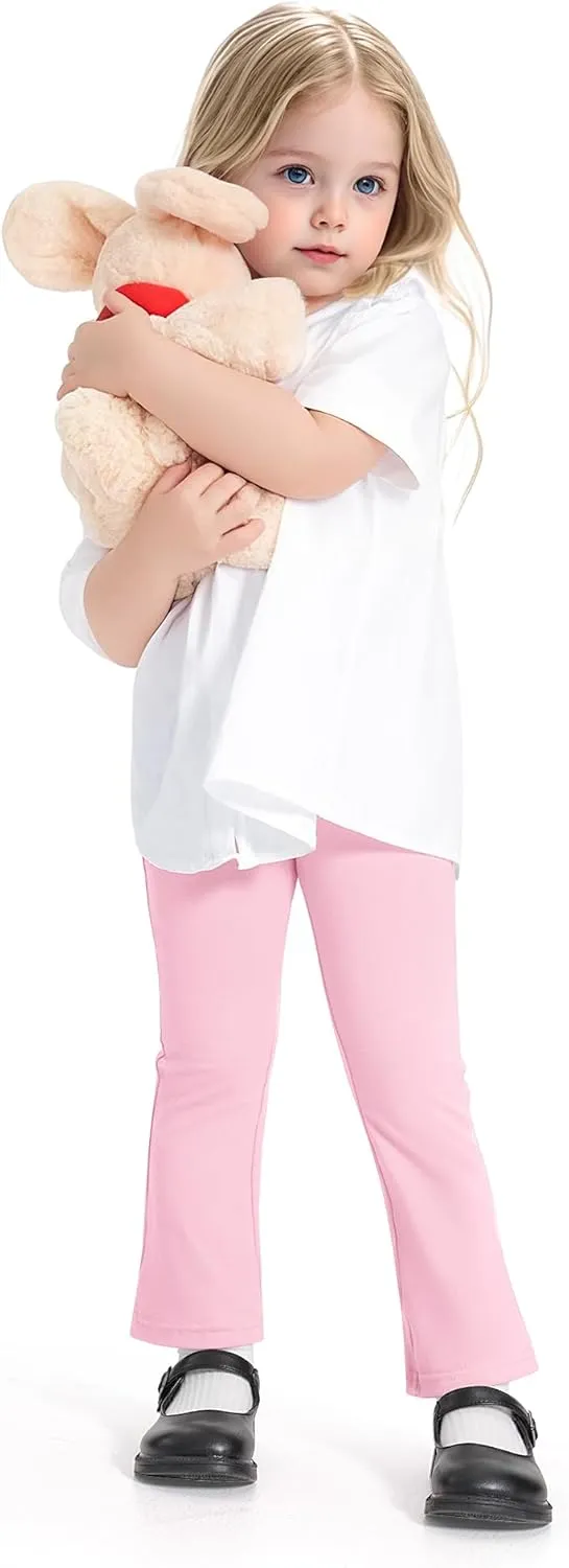 3 Pack Baby Girls Flare Leggings Toddler Bell Bottoms Pants Infant Girl Soft Cotton Clothes Size 18M-5T