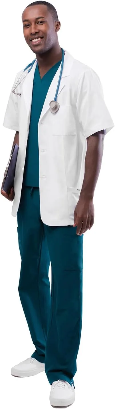 Adar Universal Unisex Lab Coats - Short Sleeve 31" Consultation Lab Coat