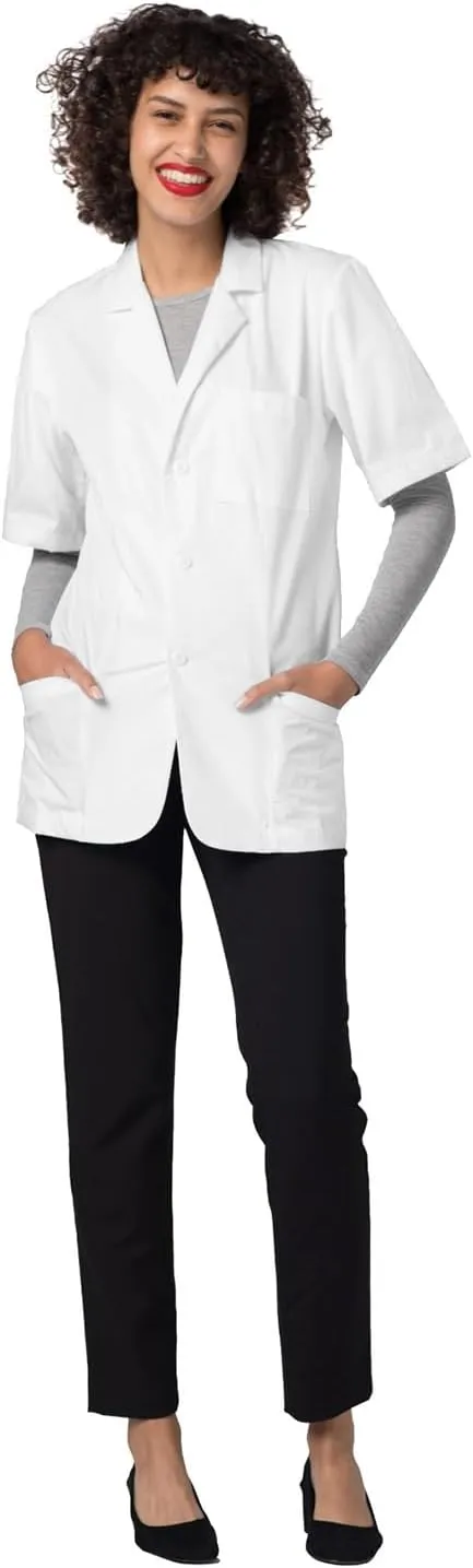Adar Universal Unisex Lab Coats - Short Sleeve 31" Consultation Lab Coat