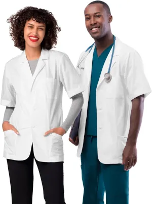 Adar Universal Unisex Lab Coats - Short Sleeve 31" Consultation Lab Coat
