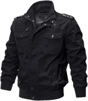 Adhdyuud Men Casual Multi Pocket Pilot Bomber Jacket Autumn Military Cargo Army Jackets Coat