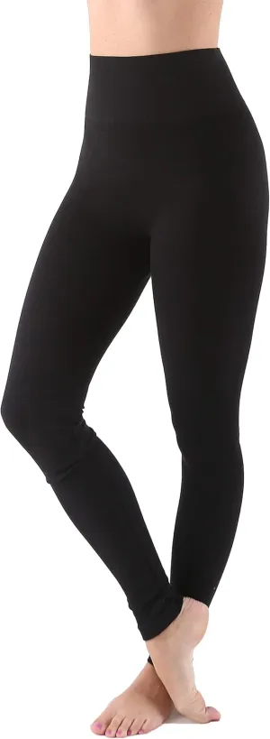 AEKO Women's Thick Yoga Soft Cotton Blend High Waist Workout Leggings with Tummy Control Compression