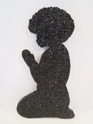 Afro Girl Praying Cutout
