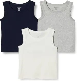 Amazon Essentials Boys and Toddlers' Tank Tops, Pack of 3