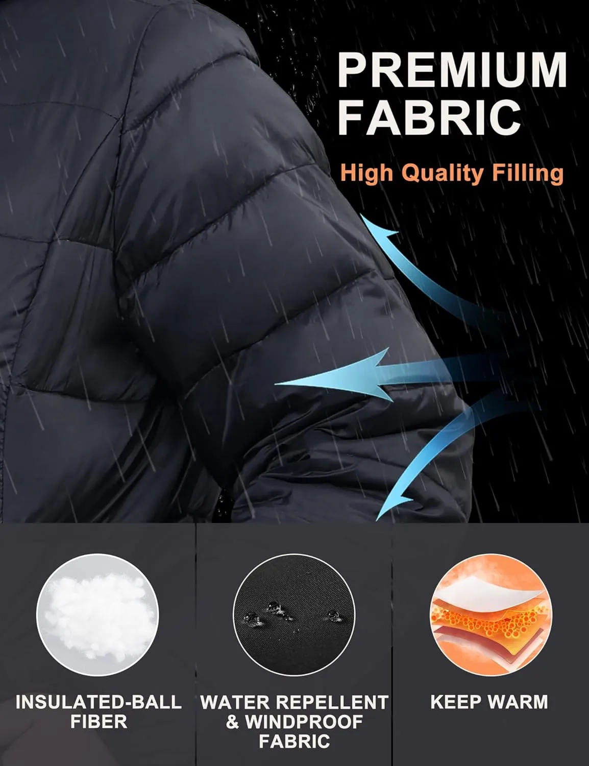ANOTHER CHOICE Women's Packable Puffer Jacket, Hooded Lightweight Quilted Coat(Plus Size 1X-6X)
