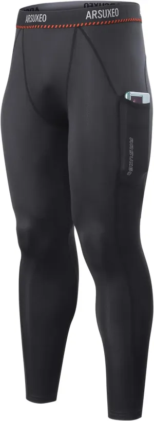 ARSUXEO Men's Compression Tights Running Pants Baselayer Legging K3