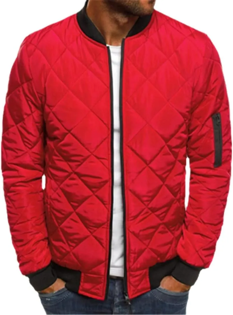 Autumn Winter Men's Bomber Jacket Outwear Thick Warm Fashion Slim Cotton Padded Baseball Coats