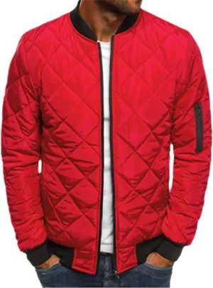 Autumn Winter Men's Bomber Jacket Outwear Thick Warm Fashion Slim Cotton Padded Baseball Coats