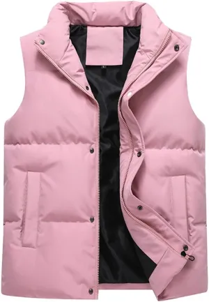 Autumn Winter Mens Parka Vest Outerwear Men Solid Casual Sleeveless Jacket Cotton Padded Waist Coats Male Oversized Vest