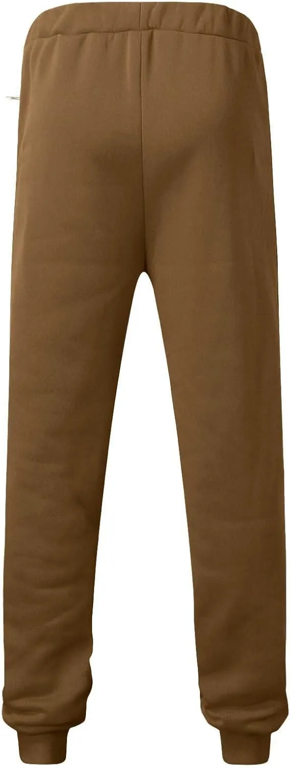 Aymnlox Mens Hiking Casual Pants Trendy Loose Fit Workout Chino Pants with Zip Pockets Drawstring Pants Elastic Waist Trouser