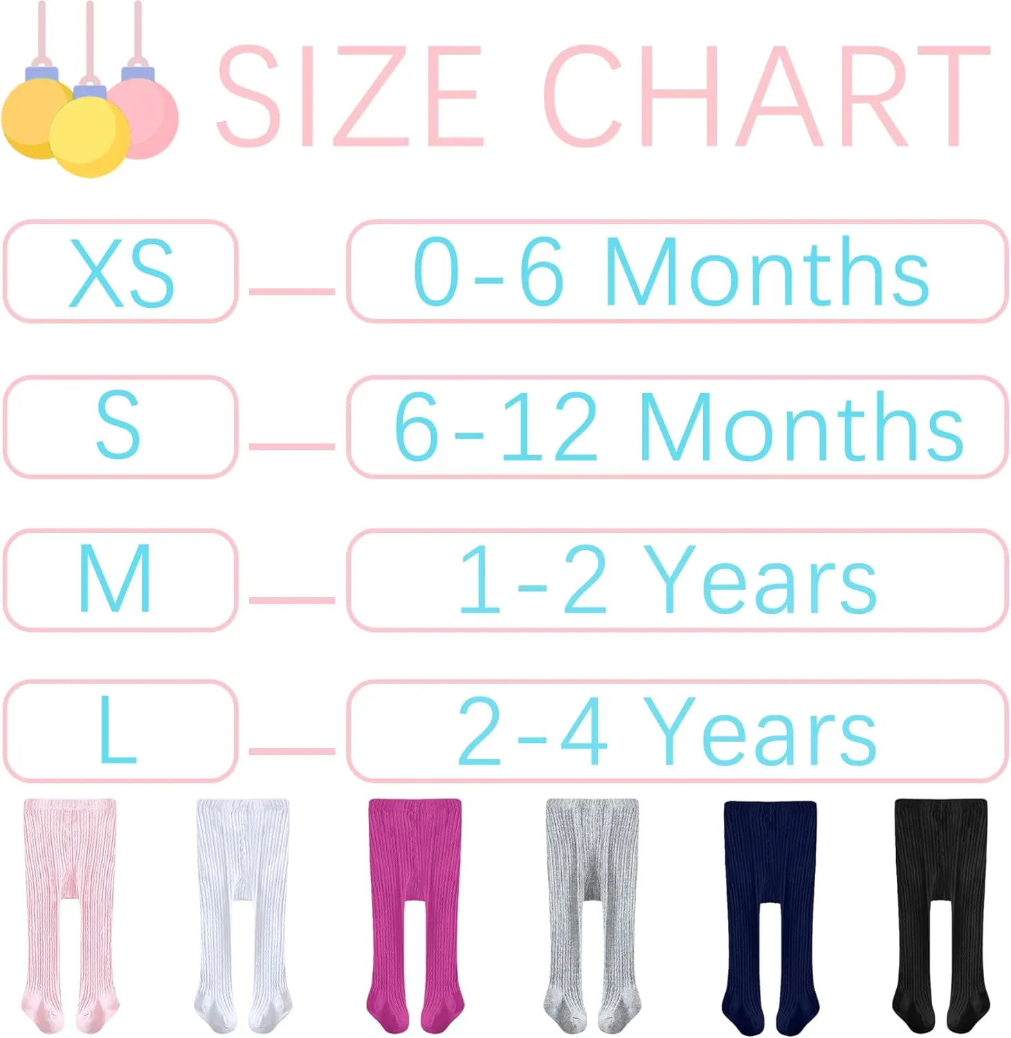 Baby Tights Toddler Stockings Tights Soft Cotton Cable Knit Baby Girl Tight Leggings Newborn Infant 0-4T