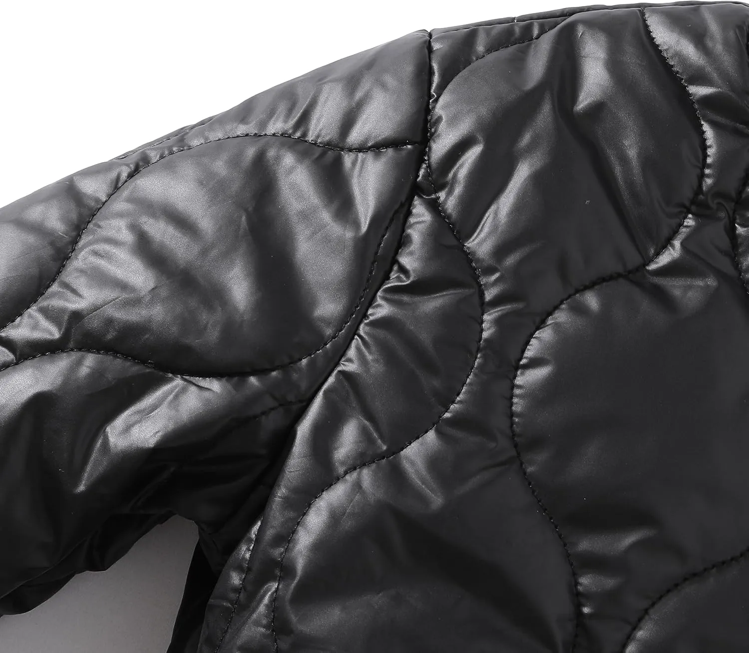 BAICAIYU Kids Puffer Jacket Leather Lightweight Boys and Girl Winter Outerwear Waterproof Zipper Cardigan School Coat