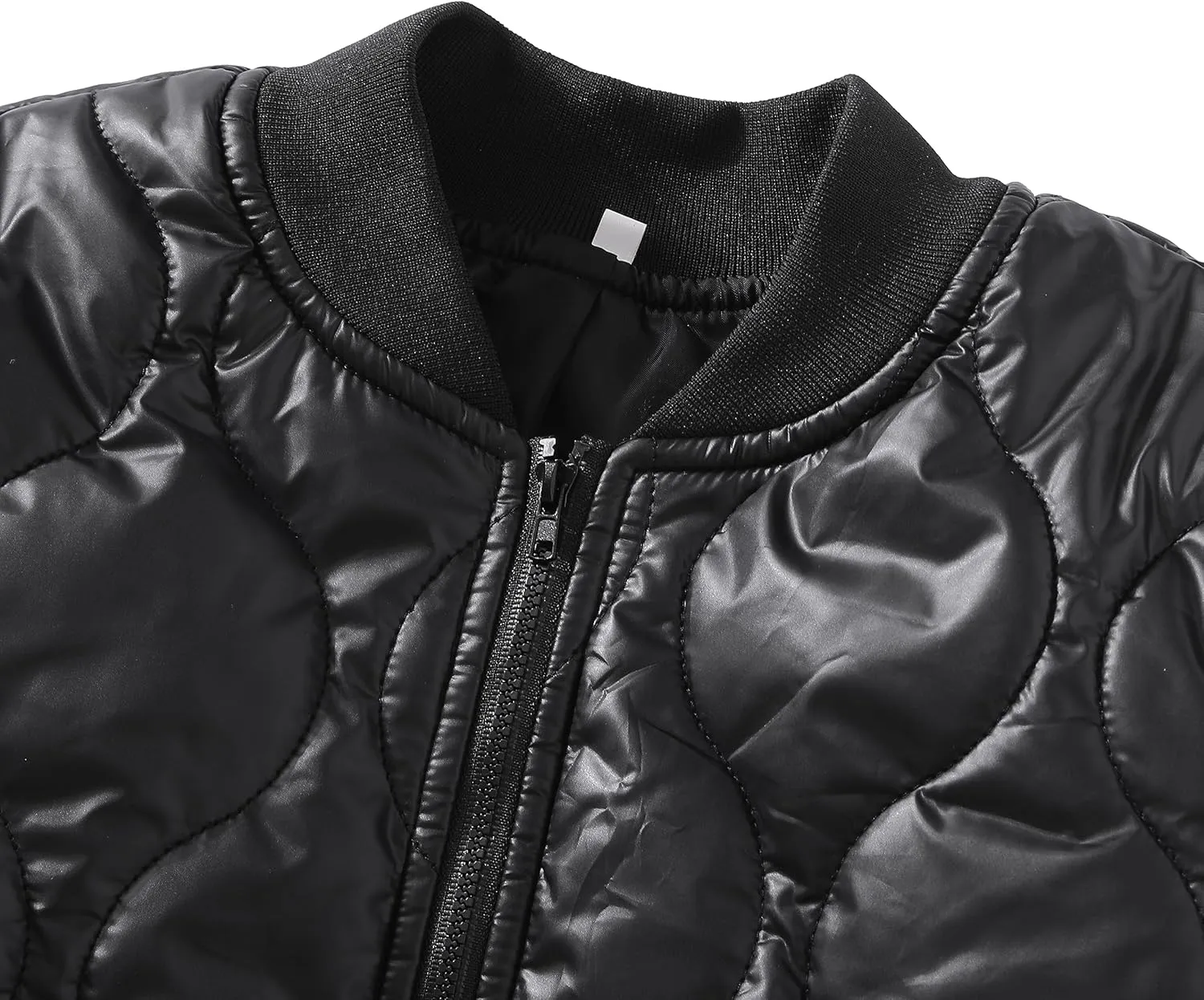 BAICAIYU Kids Puffer Jacket Leather Lightweight Boys and Girl Winter Outerwear Waterproof Zipper Cardigan School Coat