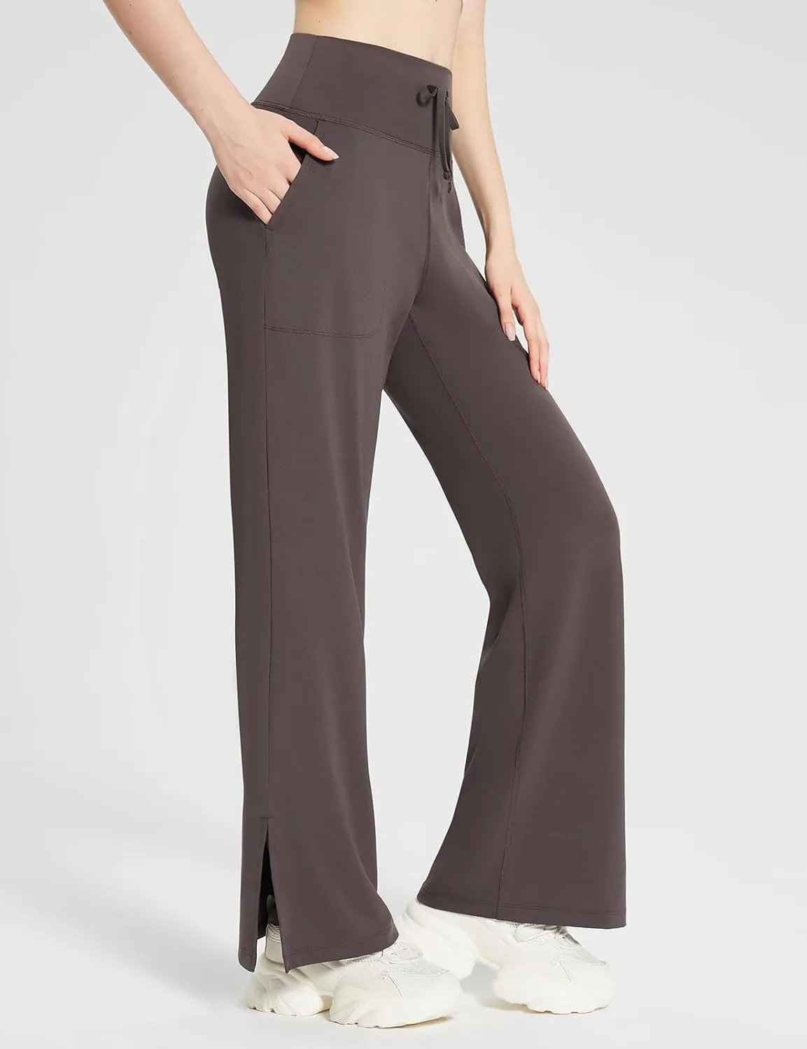 baleaf Women's Loose Yoga Pants Wide Leg Athletic Pants High Waisted Casual Lounge Drawstring Sweatpants with Pockets