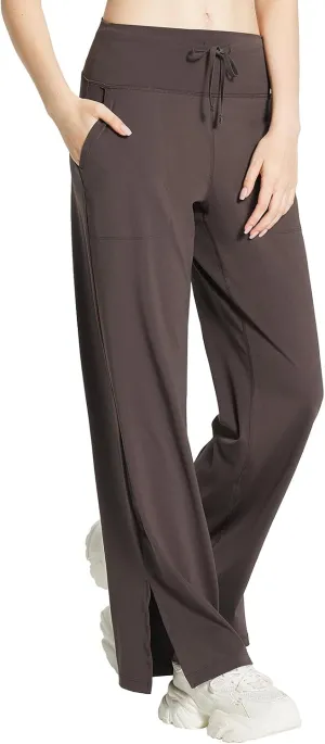 baleaf Women's Loose Yoga Pants Wide Leg Athletic Pants High Waisted Casual Lounge Drawstring Sweatpants with Pockets