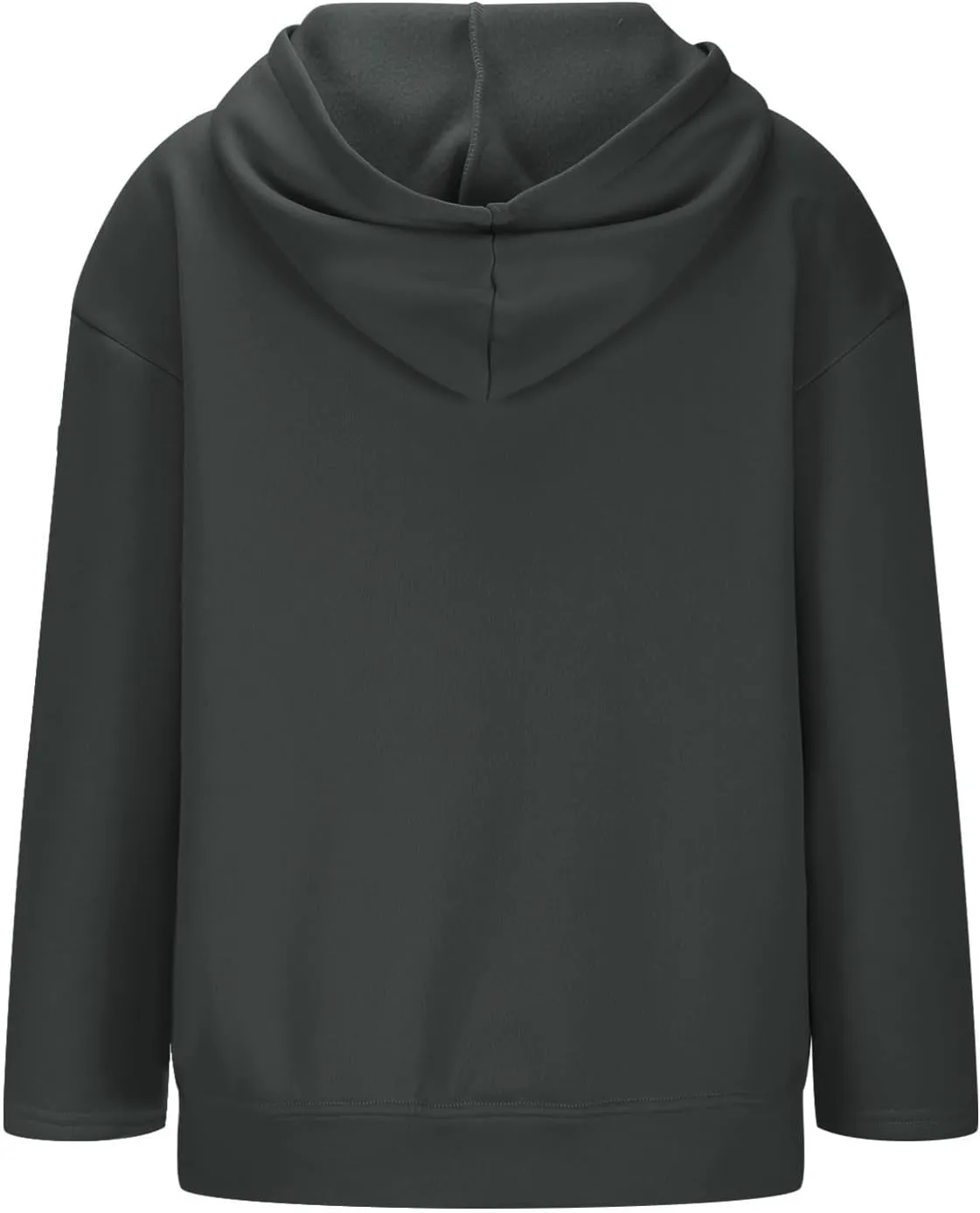 Basic Hoodies For Women Dressy Casual Loose Solid Hooded Sweatshirt With Pockets Fall Fashion Pullover Tops 2024