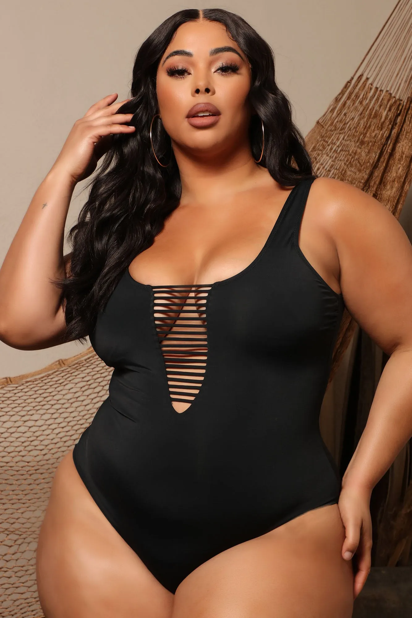 Beachy Vibes One Piece Swimsuit - Black