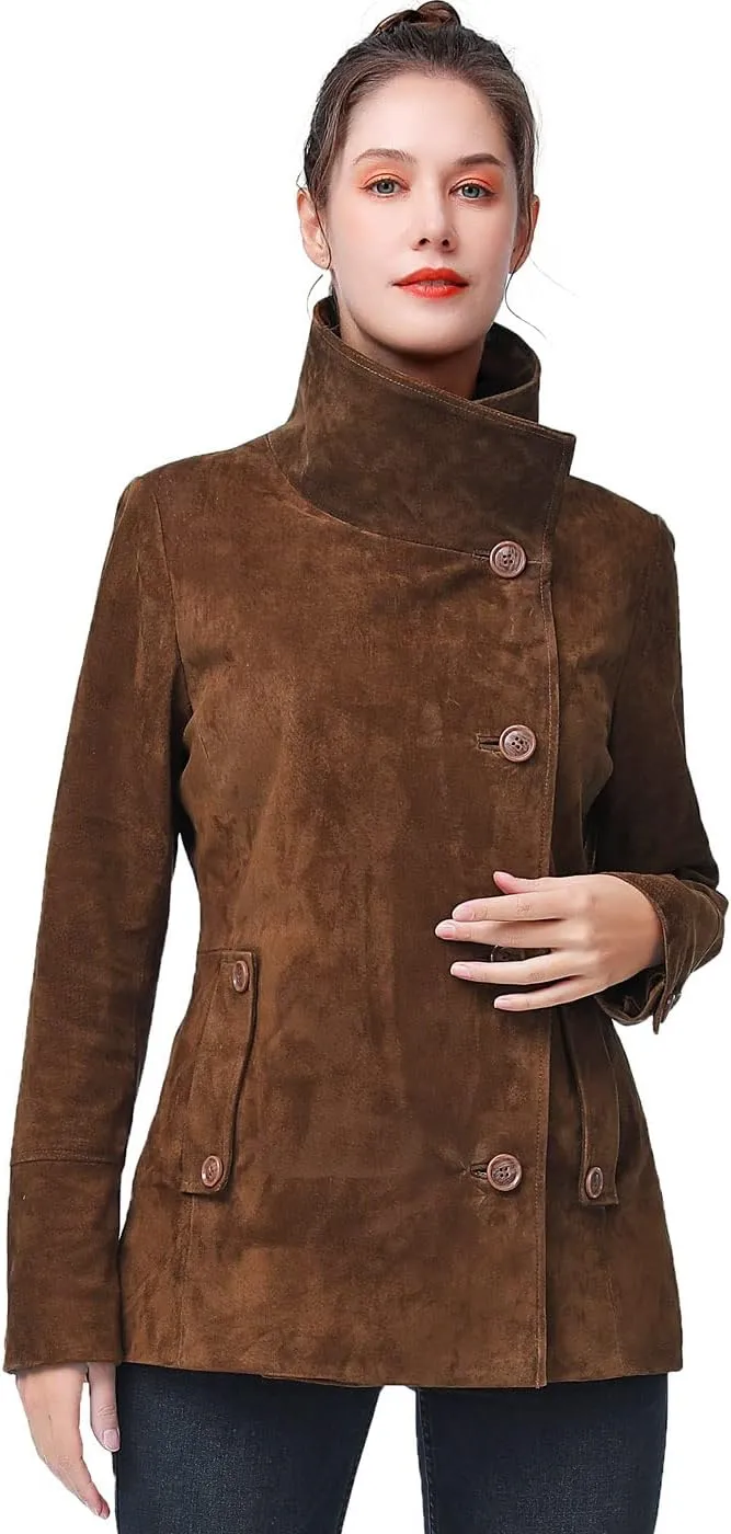 BGSD Women Jane Suede Leather Jacket (Also available in Plus Size & Petite)