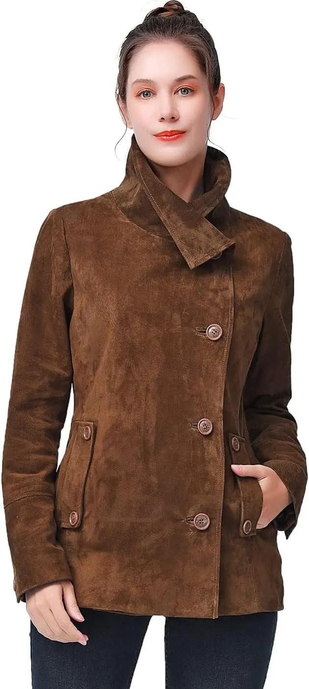 BGSD Women Jane Suede Leather Jacket (Also available in Plus Size & Petite)