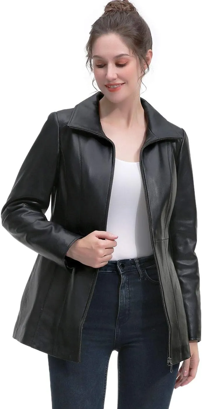 BGSD Women Zofia Lambskin Leather Jacket (Also available in Plus Size & Petite)