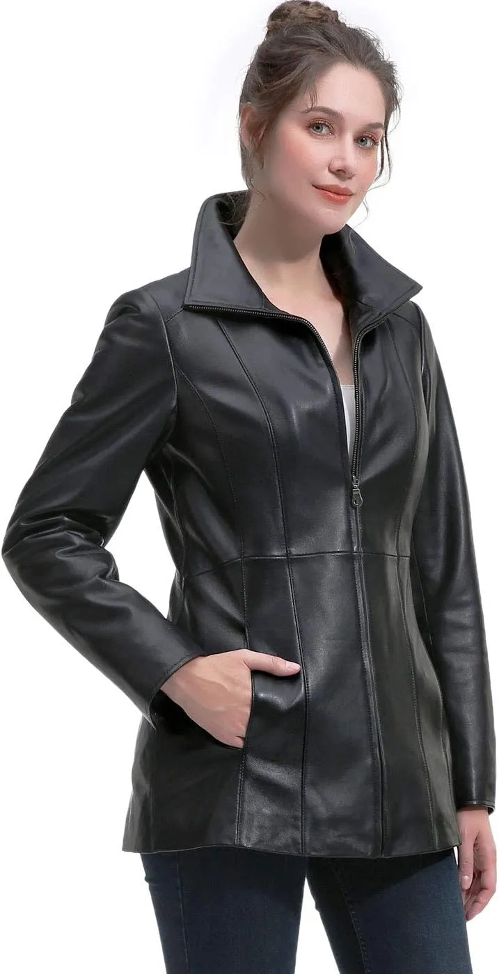 BGSD Women Zofia Lambskin Leather Jacket (Also available in Plus Size & Petite)