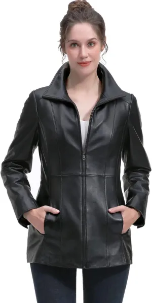 BGSD Women Zofia Lambskin Leather Jacket (Also available in Plus Size & Petite)