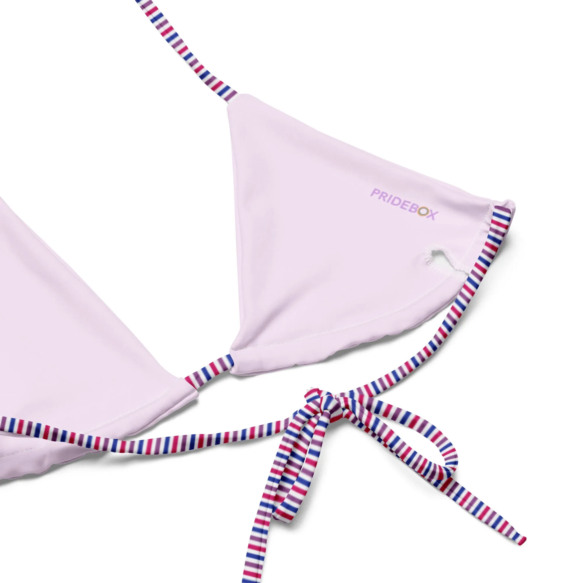 Bisexual Striped String Bikini Top