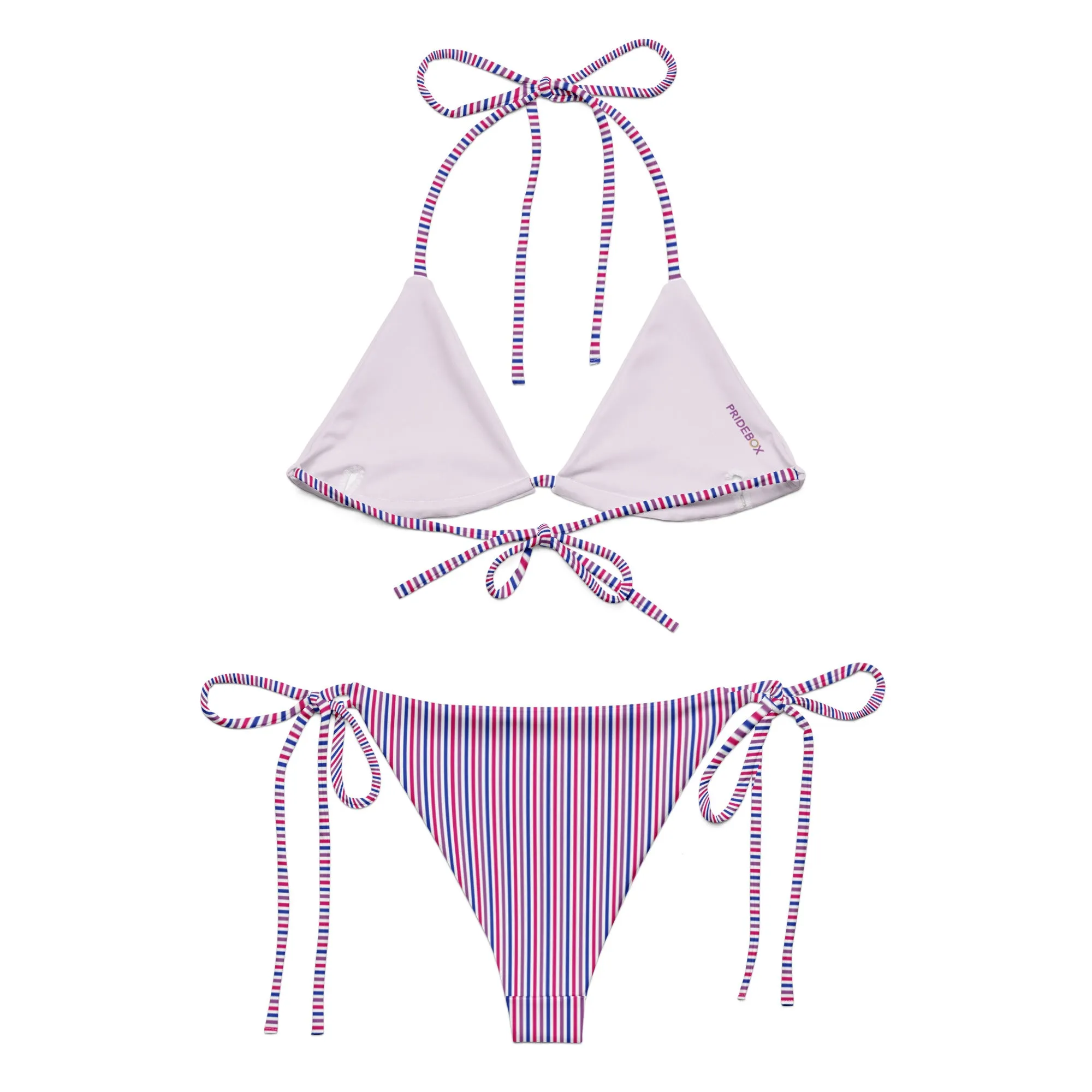 Bisexual Striped String Bikini Top