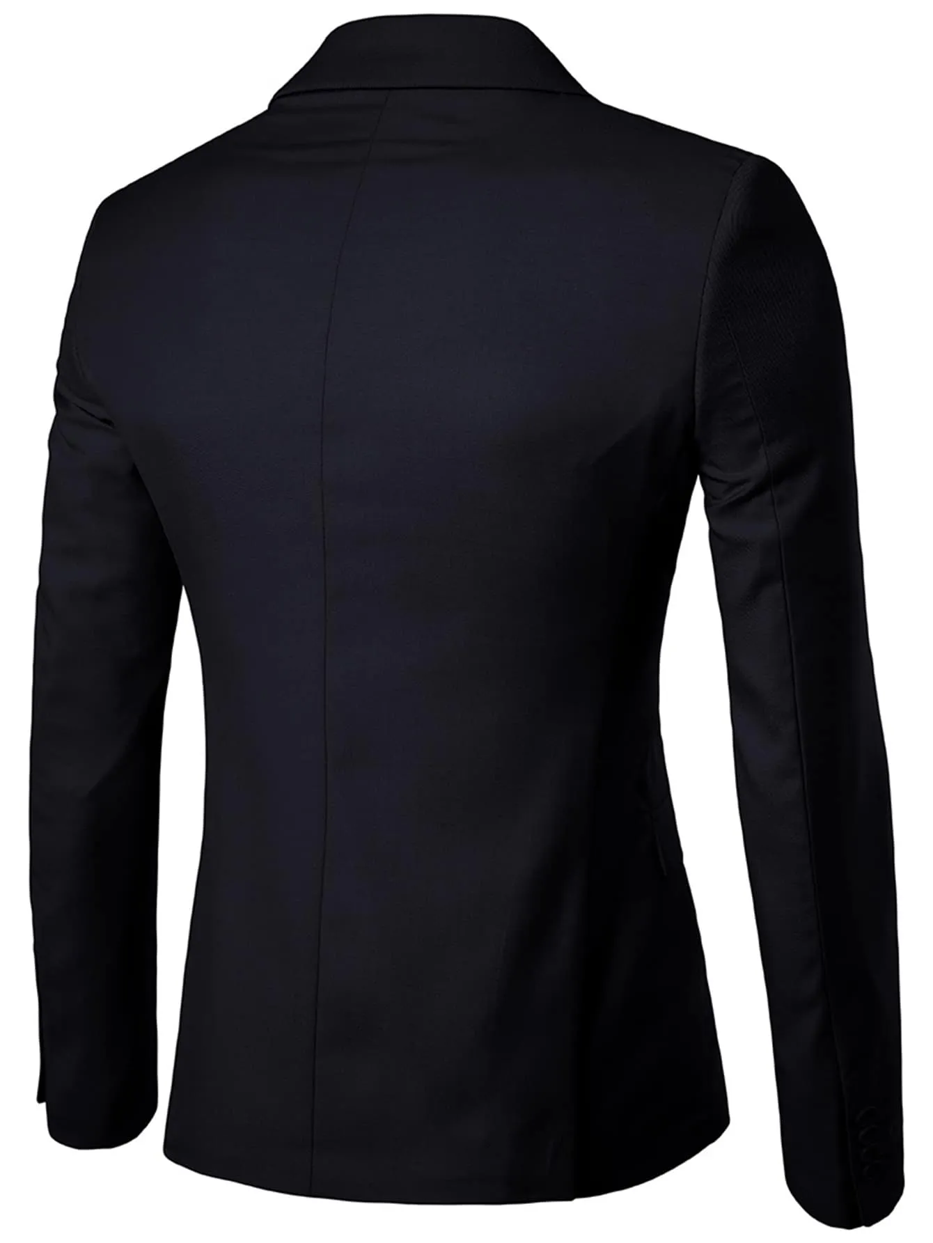 Black Lapel Neck Single Button Blazer